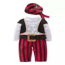 Disfraz De Pirata Talla 12-18 Meses Para Niño, 4 Piezas,