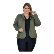 Blazer Plus Size Sem Babado Feminino Do P Ao G1 G2 G3 Roupas