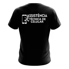 Camiseta Assistência Técnica Celular Tamanho Extra Uniforme