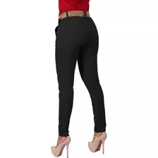 Pantalon Drill Stretch Tiro Alto Tallas De La 6 Hasta La 18 