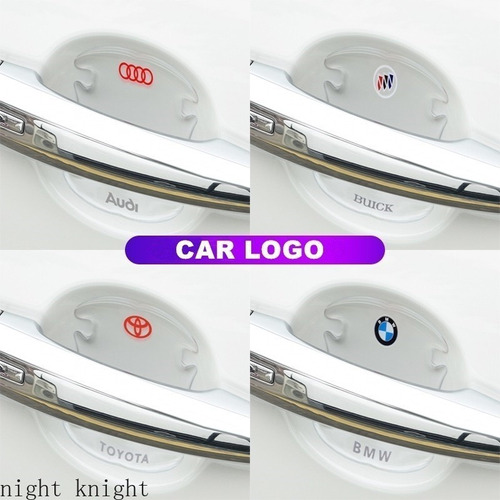 9pcs Pegatinas Umbral Puerta Coche Logo Pelcula Protectora