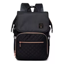 Bolsa Mochila Maternidade Impermeável Mamãe Bebê Viagem Cor Preto