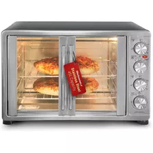 Horno Tostador Elite Gourmet, Acero Inox, Puerta Doble, 45l