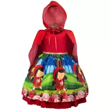 Vestido Temático Chapeuzinho Vermelho Aniversário Promoção 