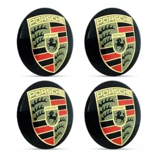 Kit 8 Pçs Emblema Adesivo Tampa Roda Porsche 51mm E 5,5mm