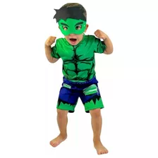 Fantasia Infantil Hulk Forte Verde C/ Máscara Roupa Infantil