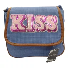 Morral Bandolera Niña Estampa Bordada Kiss - Aconcagua