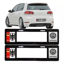 Set 2 Portaplacas Volkswagen Gris Europeo Largo Universal 