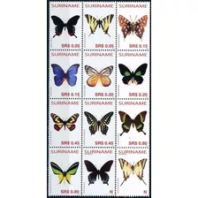 Fauna - Mariposas - Surinam - Serie Completa Mint (12 Val)