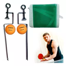 Kit De Jogar Ping Pong Para Criança Adulto Rede Hastes Bolas