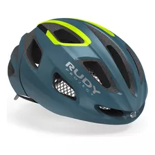 Casco De Ciclismo Rudy Project Strym Blue-yellow Fluo Mate