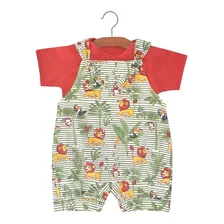 Jardineira Com Camiseta Menino Bebe