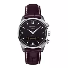 Certina Ds Multi-8 Negro Dial Brown Reloj De Cuero Para