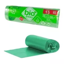 Saco Para Lixo Verde 15l Pack Lixo Bio Bags 30 Unidades