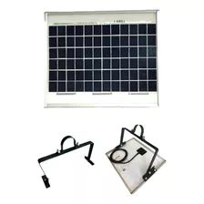 Panel Pantalla Solar 10watts Solartec Con Soporte Incluido