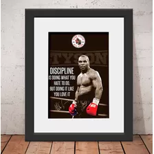 Quadro Mike Tyson Pugilista 56x46cm Vidro + Paspatur U1524