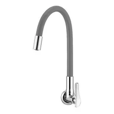 Torneira De Cozinha Monocomando Lorenzetti Loren Flex 27 1178 Cinza E Cromo Acabamento Cromado