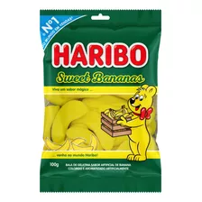 Bala Haribo Sweet Bananas Sem Glúten 100 G 