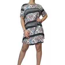 Vestido Remeron Fibrana Estampado Talle S Oferta