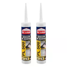 Adhesivo De Montaje Agorex Pl500 370 Gr Pack Promocional