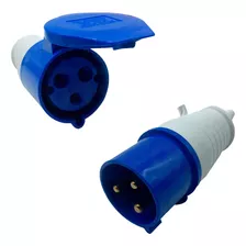 Kit Plug + Acoplamento Indust. 32a 2p+t 220v-250v Ip44 6h