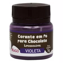 Corante Em Pó Para Chocolate Lipossolúvel Violeta 5g Mago