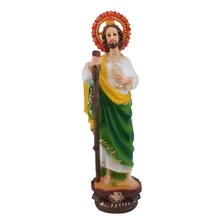 San Judas Tadeo Ojos De Cristal De 42 Cm Color Verde