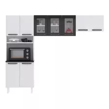 Cozinha Compacta Colormaq Titanium 3 Peças Em Aço Cor Branco E Grafito