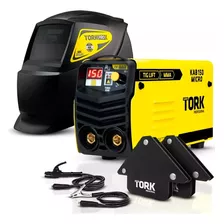 Combo Solda Inversora 150a Mma Tig + Máscara 2 Esq Tork