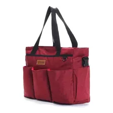 Bolso Maternal Hello Baby Con Cambiador Y Reparticiones Color Rojo