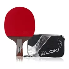 Raqueta Loki Carbon 5 Estrellas Lapicero Tenis De Mesa Pro 