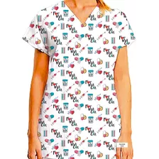 Blusa - Uniforme Estampado - Scrub Slim - Farmácia