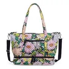 Vera Bradley Women's Cotton Deluxe Travel Tote Travel Bag, B