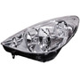 Faro Peugeot 207 08 09 10 11 Fondo Cromado Rh Ald