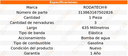 1- Banda Accesorios B/agua Mpv 3.0lv6 2004/2006 Rodatech Foto 2