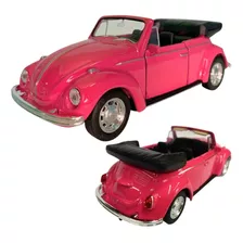 Carrinho Miniatura Volkswagen Fusca Beetle Conversível Metal