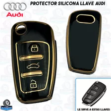 Forro Protector Llave Audi Plastico Negro Dorado