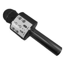 Micrófono Sm Ws-858 Inalámbrico Negro Karaoke Con Parlante