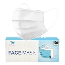 Mascarilla Desechable Certificada 3 Capas Caja 50 Unidades 