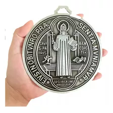 Medalla Sacramental San Benito Grande Para Pared Protección