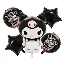  Set 5 Globos Metálicos Diseño Infantil Kuromi - Glovers