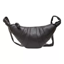 Bolsa De Moda Croissant Negra Small Lemaire Cuernito