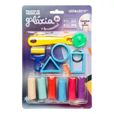 Kit Massinha De Modelar Galáxia - Com 5 Acessórios - Leo