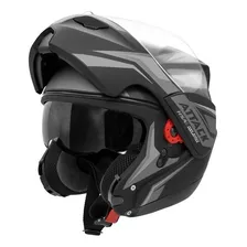 Capacete Para Moto Modular Pro Tork Attack Hsa Preto E Prata Attack Hsa Tamanho 58 