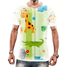 Camisa Camiseta Masculina Safari Tema Infantil Festa Bebê 3