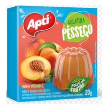 Kit Com 10 Caixinhas De Pó Para Gelatina Sabor Pêssego Apti.