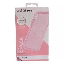 Funda Tech21 Evo Check Para iPhone X, Color Rosa