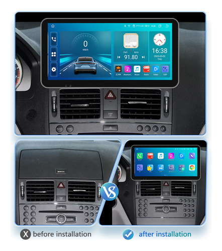 Estreo Carplay 4+32g Para Mercedes-benz Clase C W204 S204 Foto 3