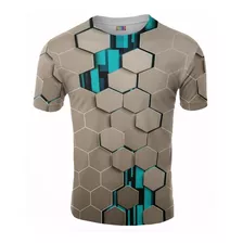 Remera Hexagonos 3d Geometrico Artemix Ax-0270 