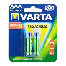 Pilas Recargables Varta Aaa 650 Mah Blister X 6